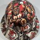 Full Brim Hard Hat Custom Hydro Dipped KANSAS CITY CHIEFS Fat Head