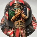 Full Brim Hard Hat Hydro Dipped MEXICAN AMERICAN UNITED RAZA UNIDA