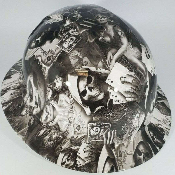 Full Brim Hard Hat Hydro Dipped HUSTLERS HAND