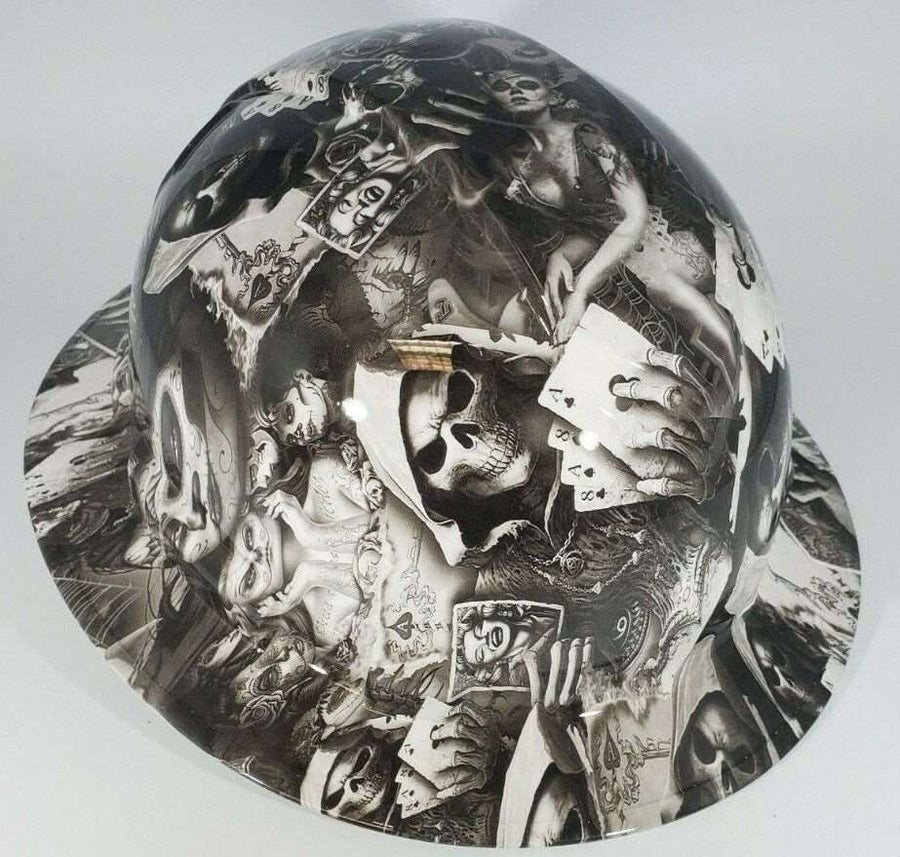 Full Brim Hard Hat Hydro Dipped HUSTLERS HAND
