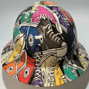 Full Brim Hard Hat Hydro Dipped CONVERSE ALL STAR SHOES