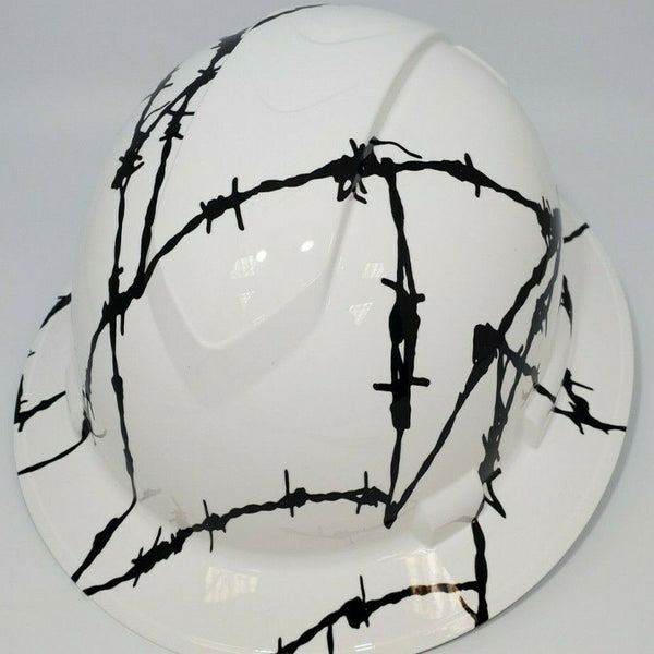 Full Brim Hard Hat Hydro Dipped BARB WIRE