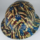 Full Brim Hard Hat Hydro Dipped WAVY AMERICAN FLAG
