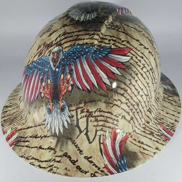 Full Brim Hard Hat Hydro Dipped 2ND AMMENDMENT EAGLE