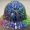 Full Brim Hard Hat Hydro Dipped ALIEN WEB