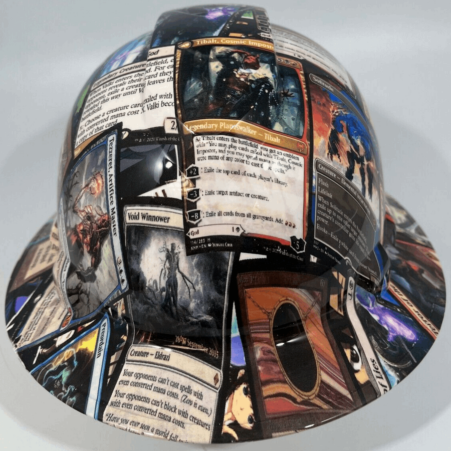 Full Brim Hard Hat Custom Hydro Dipped MAGIC THE GATHERING