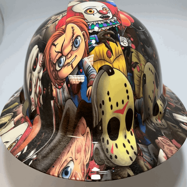 Full Brim Hard Hat Hydro Dipped Horror Kids