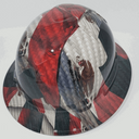 Full Brim Hard Hat Hydro Dipped Mexico Flag Carbon Fiber