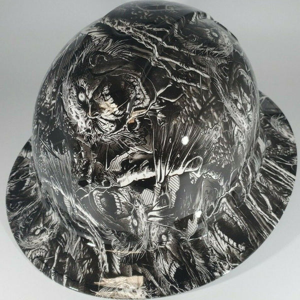 Full Brim Hard Hat Hydro Dipped ZOMBIE GRAVE CREEPER