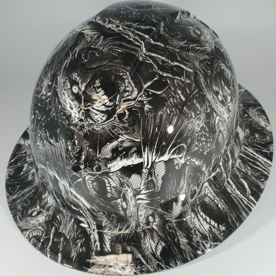 Full Brim Hard Hat Hydro Dipped ZOMBIE GRAVE CREEPER