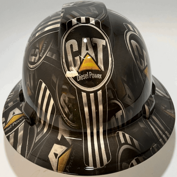 Full Brim Hard Hat Hydro Dipped CAT DIESEL POWER