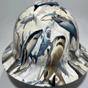 Full Brim Hard Hat Hydro Dipped SHARKS #SHARKWEEK