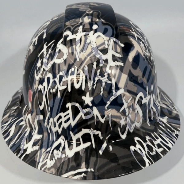 Full Brim Hard Hat Custom Hydro Dipped NEW ENGLAND PATRIOTS INSPIRE CHANGE