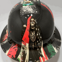 Full Brim Hard Hat Hydro Dipped BAD ASS MEXICAN AMERICAN