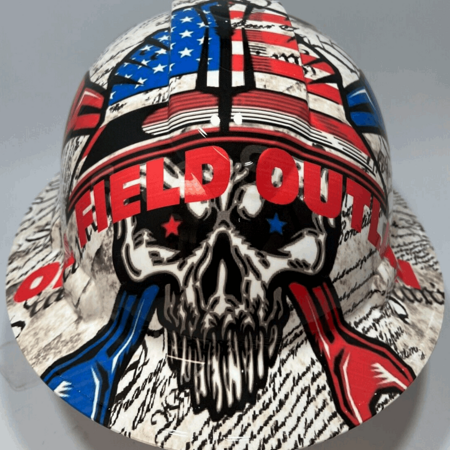 Full Brim Hard Hat Hydro Dipped OIL FIELD OUTLAW