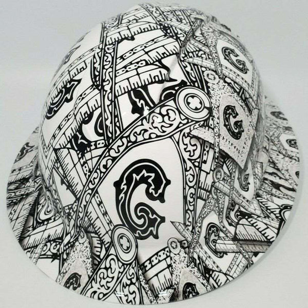 Full Brim Hard Hat Hydro Dipped FREE MASON