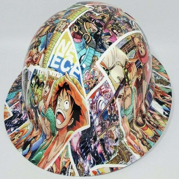 Full Brim Hard Hat Hydro Dipped ANIME STICKER BOMB