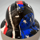 Full Brim Hard Hat Hydro Dipped BASEBALL AMERICAN FLAG MLB