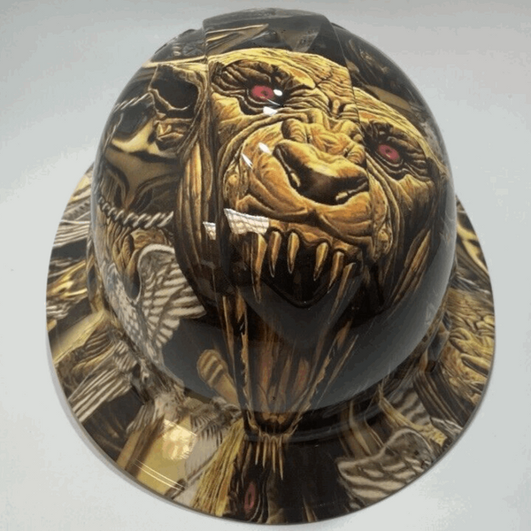 Full Brim Hard Hat Hydro Dipped Devil Dog Marines