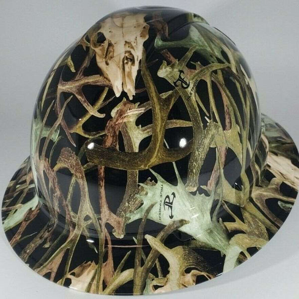 Full Brim Hard Hat Hydro Dipped HORNS CAMO