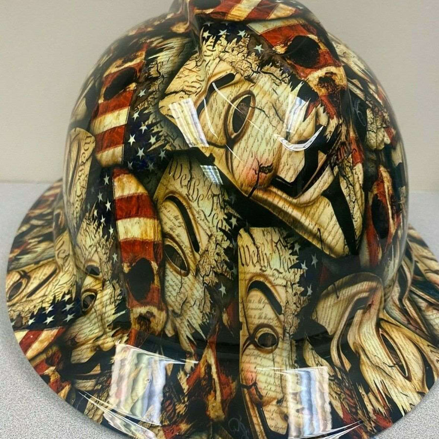 Full Brim Hard Hat Hydro Dipped NATION DIVIDED