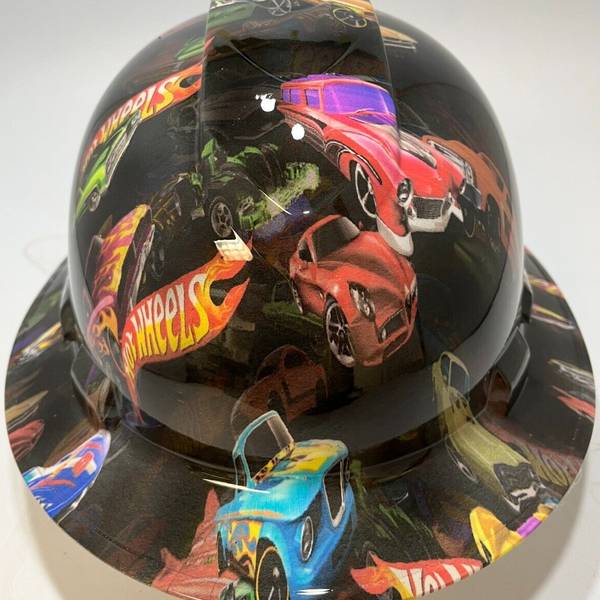 Full Brim Hard Hat Custom Hydro Dipped HOT WHEELS TOY CARS