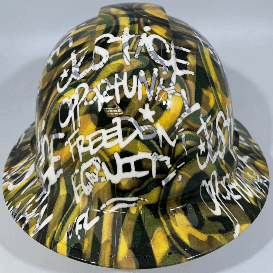 Full Brim Hard Hat Custom Hydro Dipped GREEN BAY PACKERS INSPIRE CHANGE