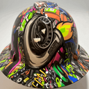 Full Brim Hard Hat Hydro Dipped Turbo Tuner Sticker Bomb