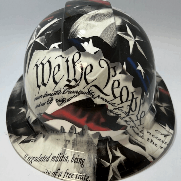 Full Brim Hard Hat Hydro Dipped WE THE PEOPLE LOUD AND PROUD