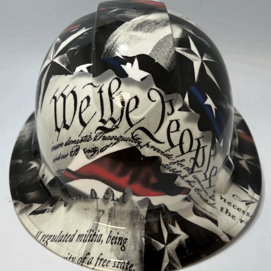 Full Brim Hard Hat Hydro Dipped WE THE PEOPLE LOUD AND PROUD