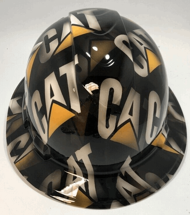 Full Brim Hard Hat Hydro Dipped CAT
