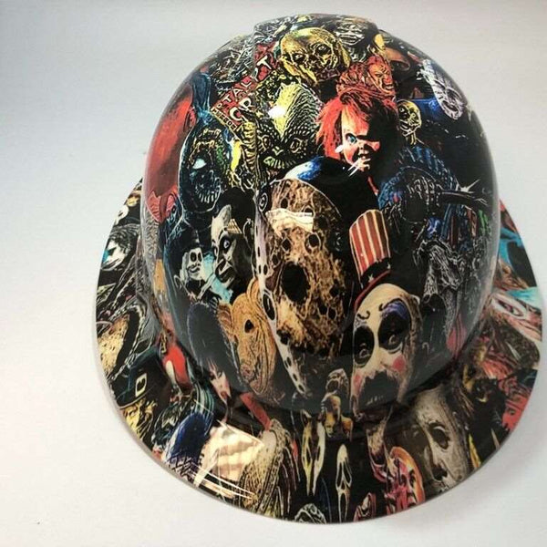 Full Brim Hard Hat Hydro Dipped Horror Movie 1