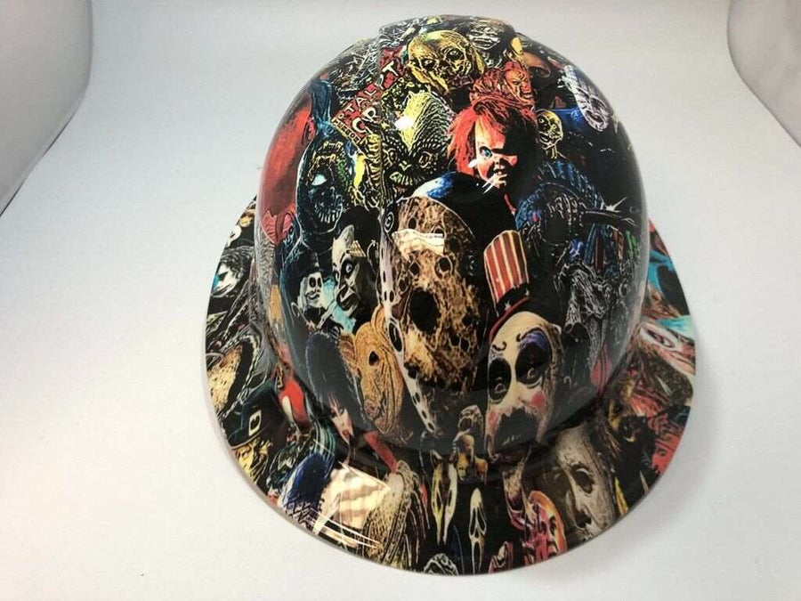 Full Brim Hard Hat Hydro Dipped Horror Movie 1