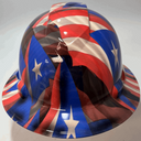 Full Brim Hard Hat Hydro Dipped PUERTO RICO FLAG