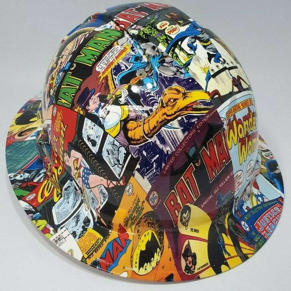 Full Brim Hard Hat Hydro Dipped BATMAN COMICS