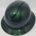 Full Brim Hard Hat Hydro Dipped GREEN CANDY CARBON FIBER