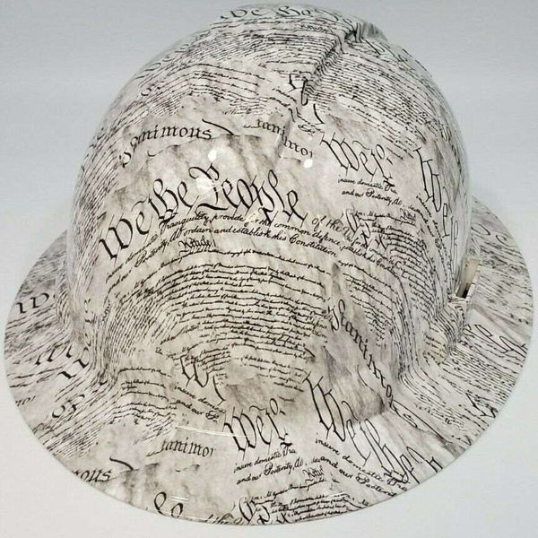 Full Brim Hard Hat Hydro Dipped WE THE PEOPLE CONSTITUTION