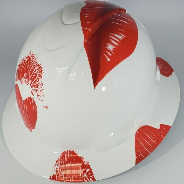 Full Brim Hard Hat Hydro Dipped LIPS