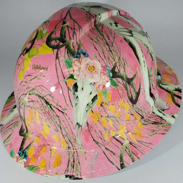 Full Brim Hard Hat Hydro Dipped PINK TIMBER CAMO