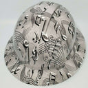 Full Brim Hard Hat Hydro Dipped MUSIC NOTES