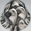 Full Brim Hard Hat Hydro Dipped BALD EAGLES