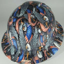 Full Brim Hard Hat Hydro Dipped BALD EAGLE FLAGS