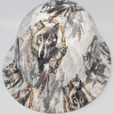 Full Brim Hard Hat Hydro Dipped Wolf Dream Catcher