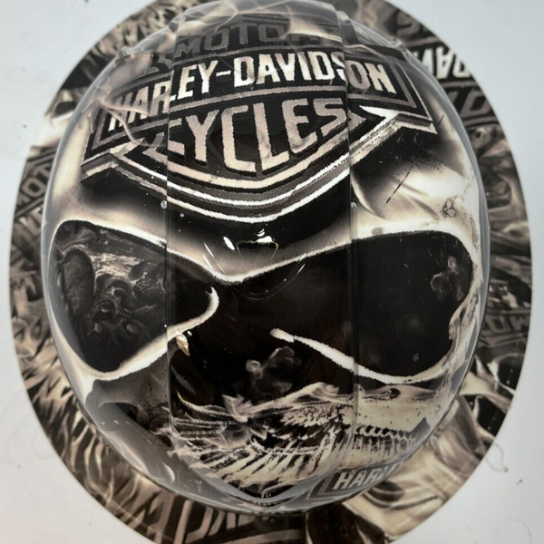 Full Brim Hard Hat Custom Hydro Dipped HARLEY DAVIDSON SKULLS 2