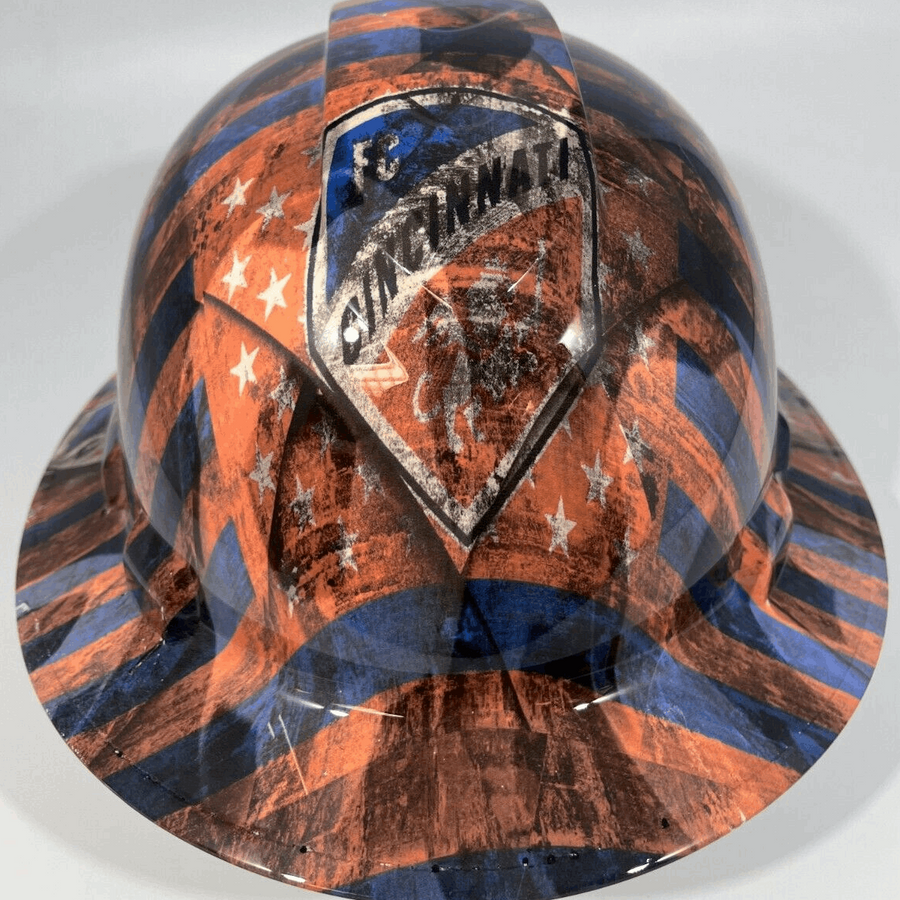 Badass hard hat with a Hydro dipped team design 