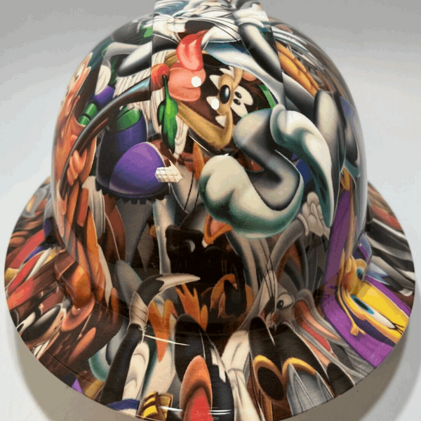 Full Brim Hard Hat Hydro Dipped LOONEY TUNES