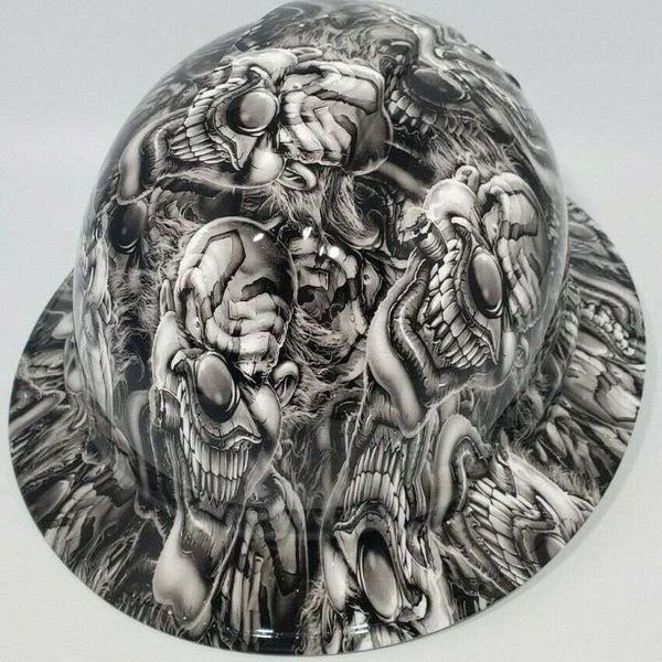 Full Brim Hard Hat Hydro Dipped BOSS SKULLS