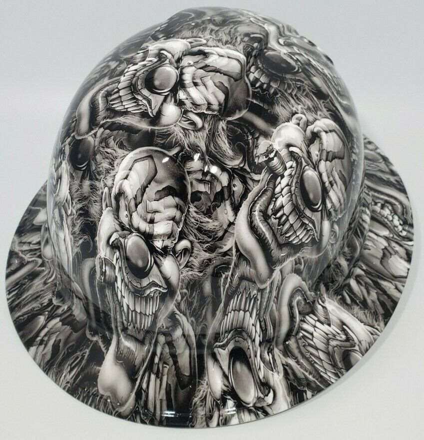 Full Brim Hard Hat Hydro Dipped BOSS SKULLS