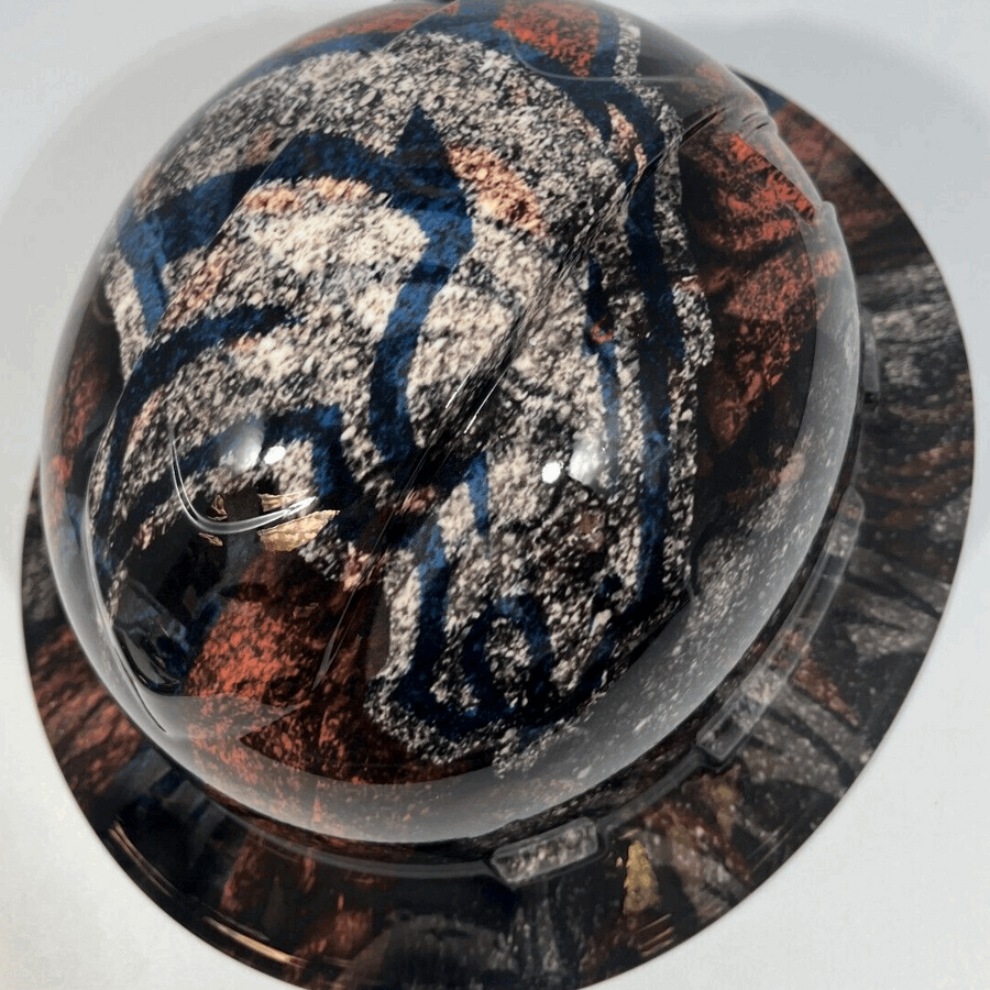 Full Brim Hard Hat Custom Hydro Dipped DENVER BRONCOS