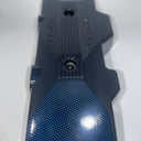 Custom Blue Green Carbon Fiber Hydro Dipped Engine Covers for Silverado, Tahoe & Cadillac